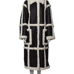 Stand Studio Black and Cream Teddy Jacket